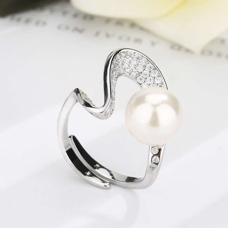 Huayoumei Jewelry Ring Accessories South Sea Australian White Mysterious Gray Pearl Women's Fashion Versatile Niche Goods Aff