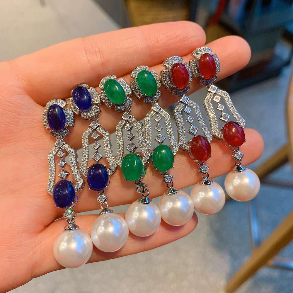 Tiktok Australian Mother-Of-Pearl Fashion Creative Socialite Jewelry Stud Drop Earrings For Women 33C