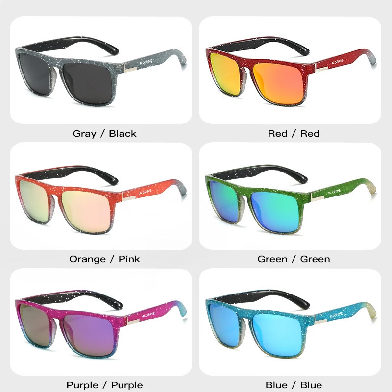 Karos Fashion Vintage Square Sports Sunglasses for Men and Women Fishing Driving ner Sun Glasses AntiGlare UV400 Eyewear 250707