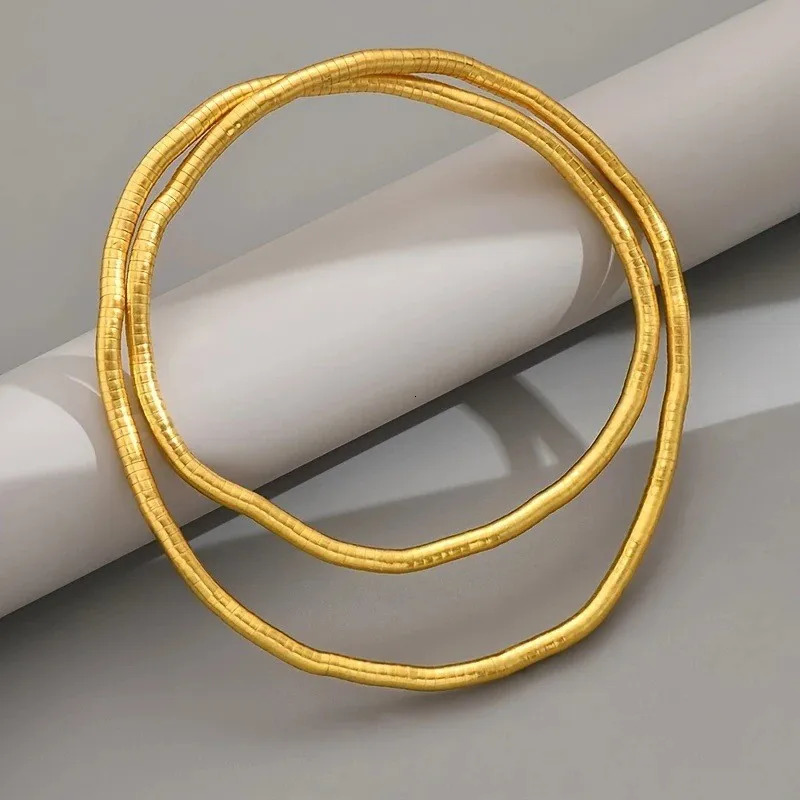 Vinatge Bendable Geometric Long Chain Necklace for Women Multilayed Unique n Party Jewelry Gifts 250704