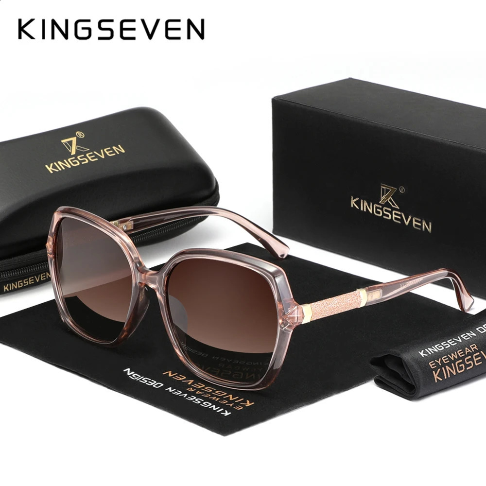 Kingseven ner Fashion Women Sunglass Polarized AntiUV400 Butterfly Large Frame Glasses For Lady Shopping Vacation 250707