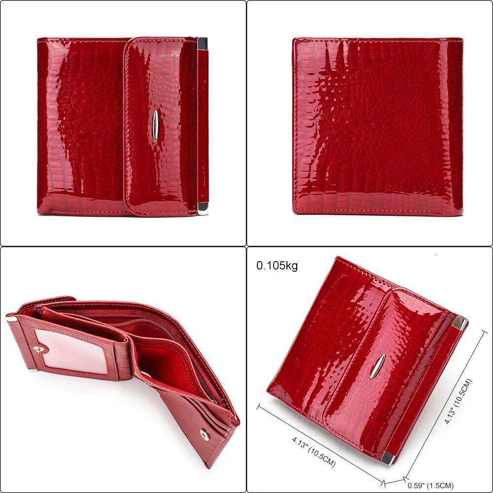 Cowhide Women's Retro Fashion Alligator Pattern Female Leather Short Clutch Bag Designer Women Gift Coin Purse