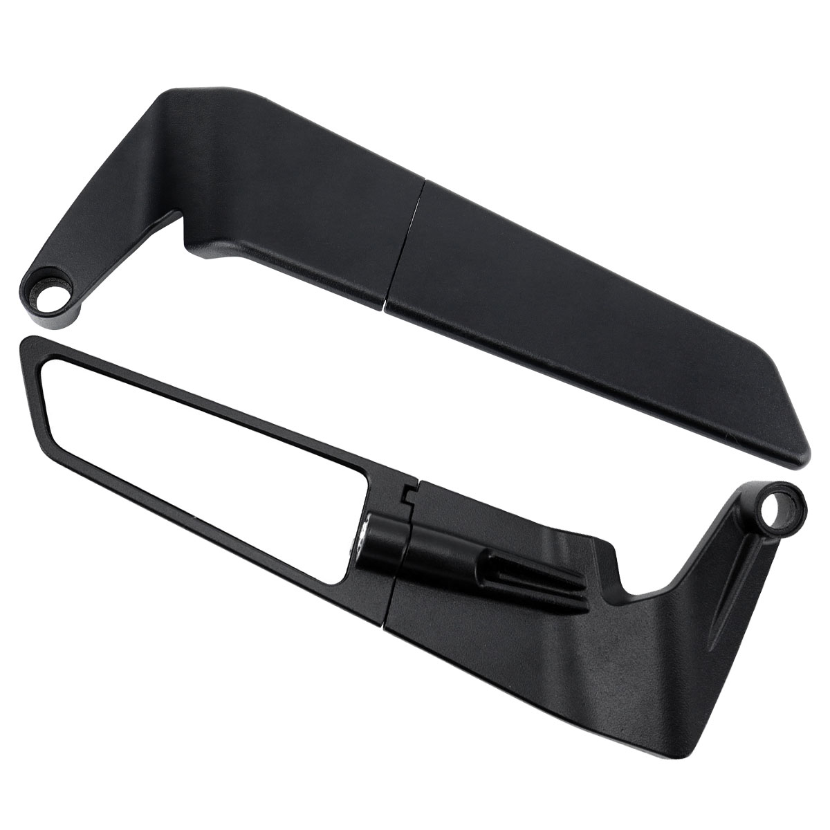 Universal Fixed-Wing Spoiler Side Mirrors for Motorcycles - Adjustable Rear View Visibility Enhancement