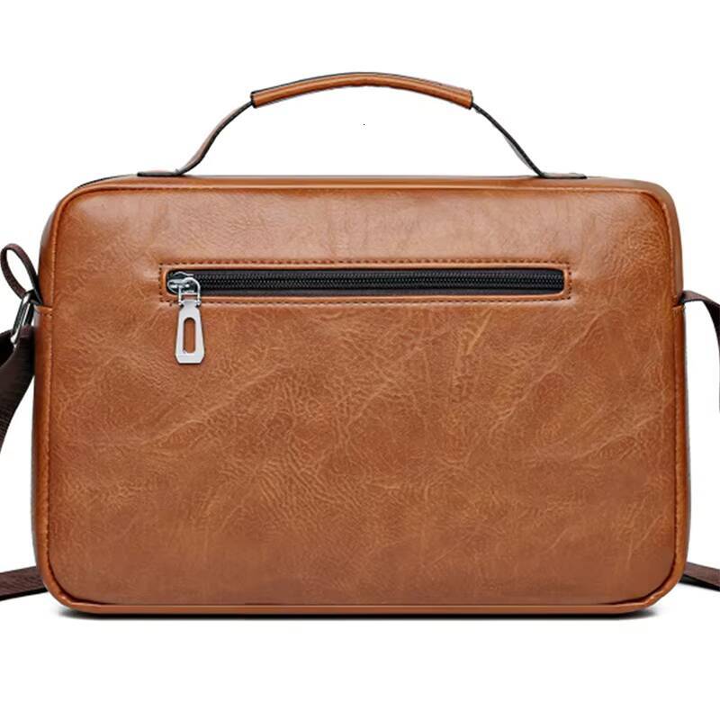 PU Handbag Mens Casual Business Large Capacity Shoulder Crossbody Bag ddmynov