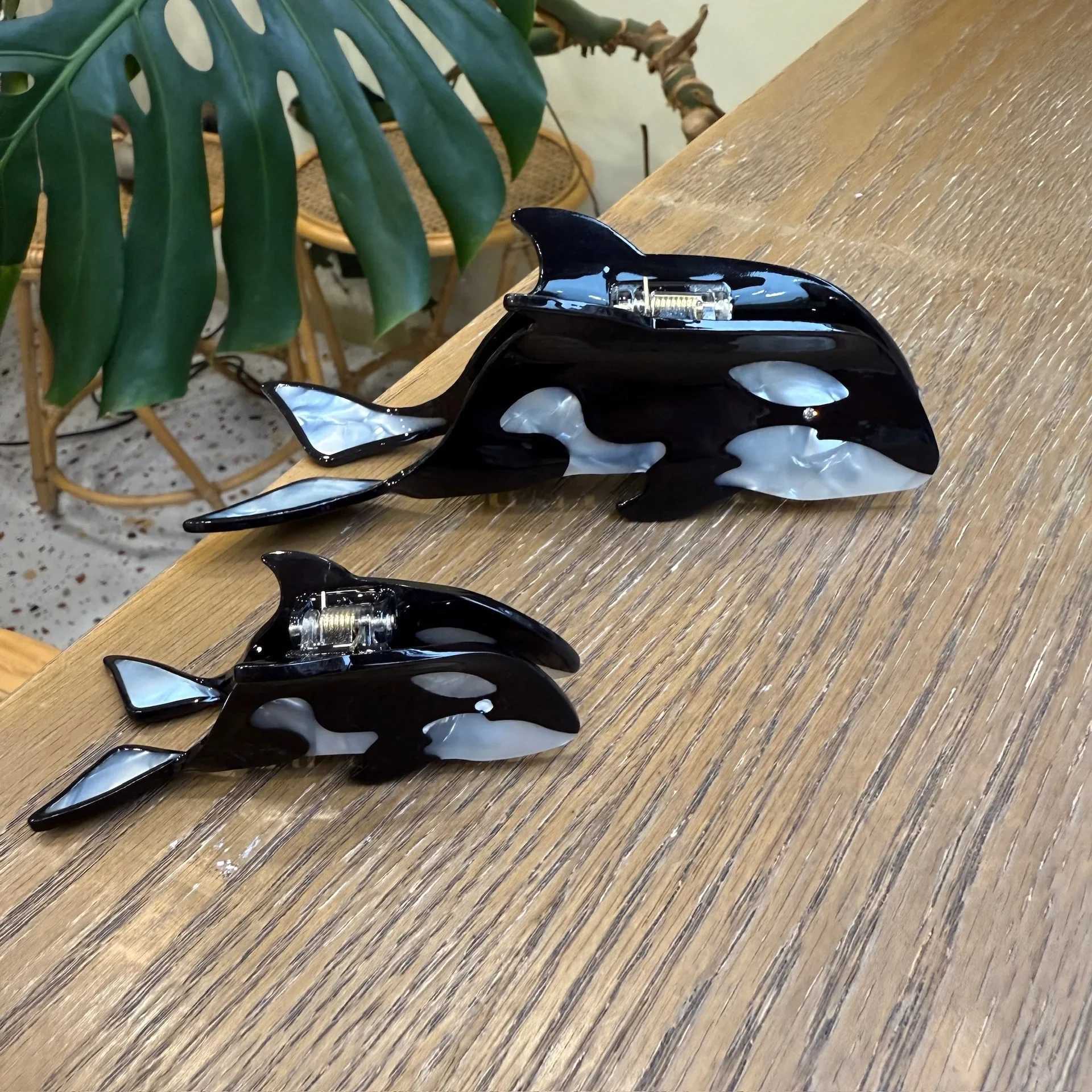 NEW Rhinestone Orca Hair Claw Exquisite Animal Eco-Friendly Material Acetate Hair Claw Clips Hair Accessories for Women Girls Z250707