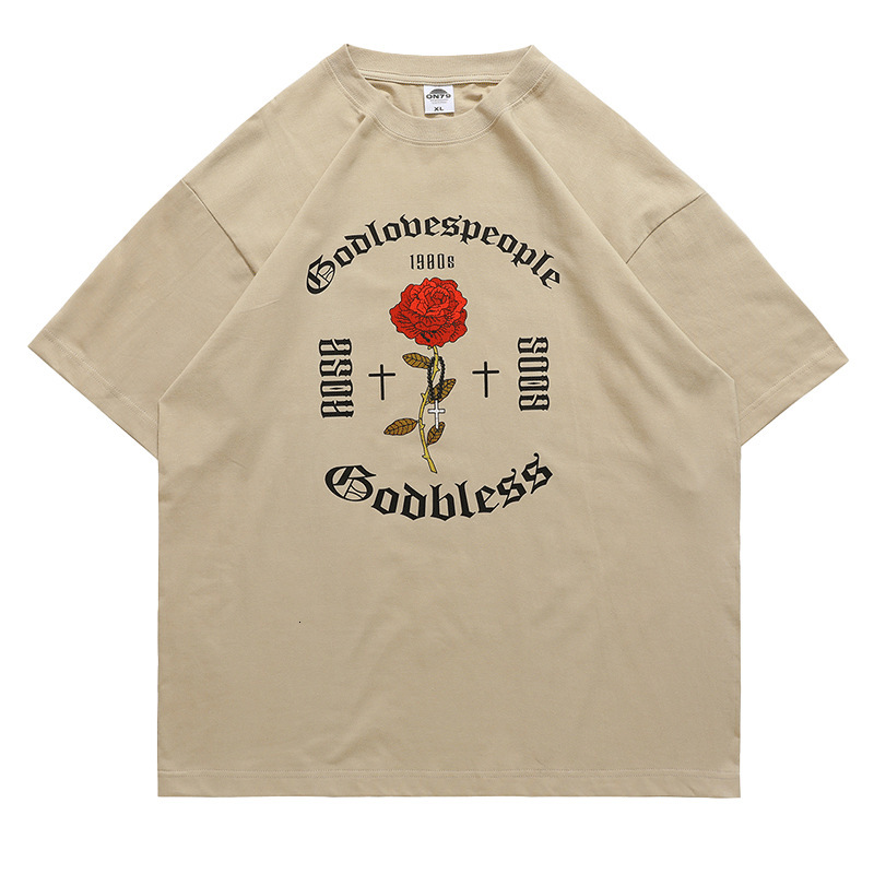 2025 Summer New T-shirt Retro Style Gothic Printed Short Sleeve T-shirt Personalized Street Style Loose T-shirt New Designer T-shirt