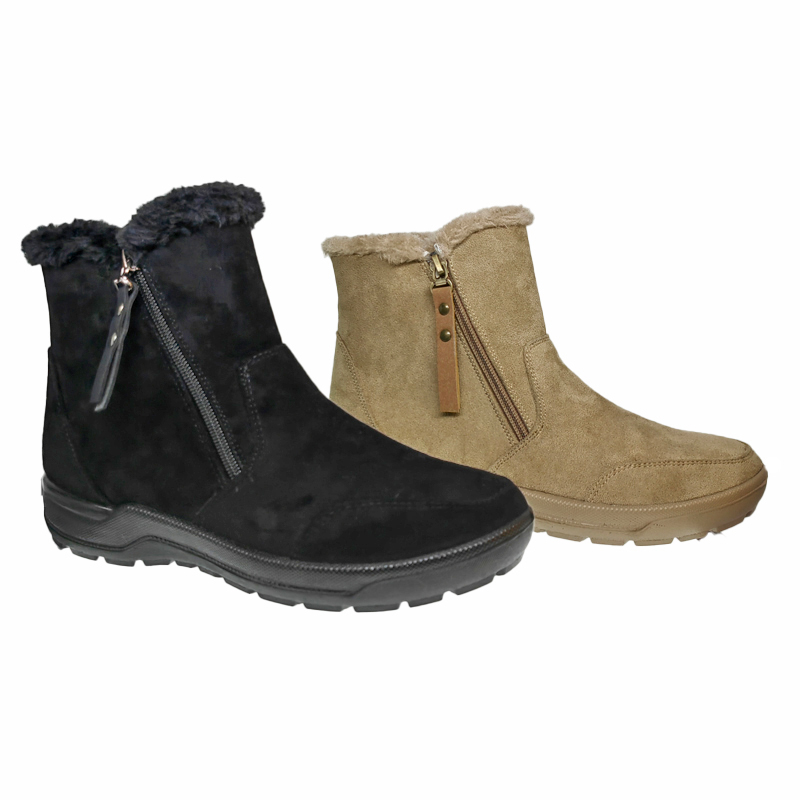 Women's Insulated Winter Boots with Faux Fur Liner and Convenient Zipper Entry