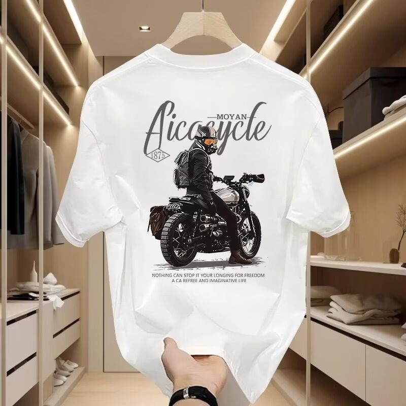 free shipping for man a trendy and stylish men's short-sleeved T-shirt with printed patterns