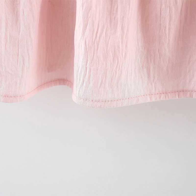Baby Girl Dress In Summer Cute Solid Color With Small Flying Sleeves Sweet Tulip Childrens Princess Dress R250707