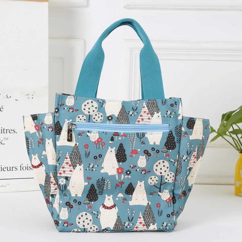 Allover Printed Crossbody Handbag Tote Mom Bag Work Commuter Storage Lunchbox Bag Tote Bag