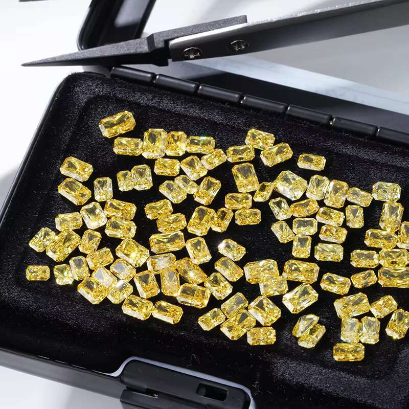 IGI Certified VS SI Synthetic Lab Grown Loose Diamonds Fancy Yellow Cushion Cut CVD Lab Created Yellow Diamond