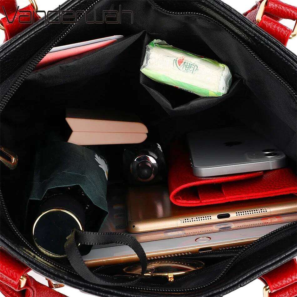 Hot Fashion Pu Leather Shoulder Messenger Bag Large Capacity Ladies Handbags Designer Crossbody Bags for Women 2025Totes