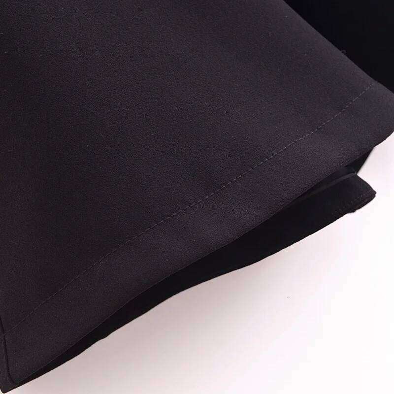 TRAF Black Cropped Cape Women's Autumn Winter Oversized Long Sleeve Short Cloak Outerwear Fashion Casual Elegant Coat
