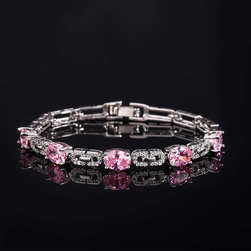 New Jewelry Bracelet Fashion Colorful Gemstone Emerald Red Versatile High-End Light Women's Accessory Fdf