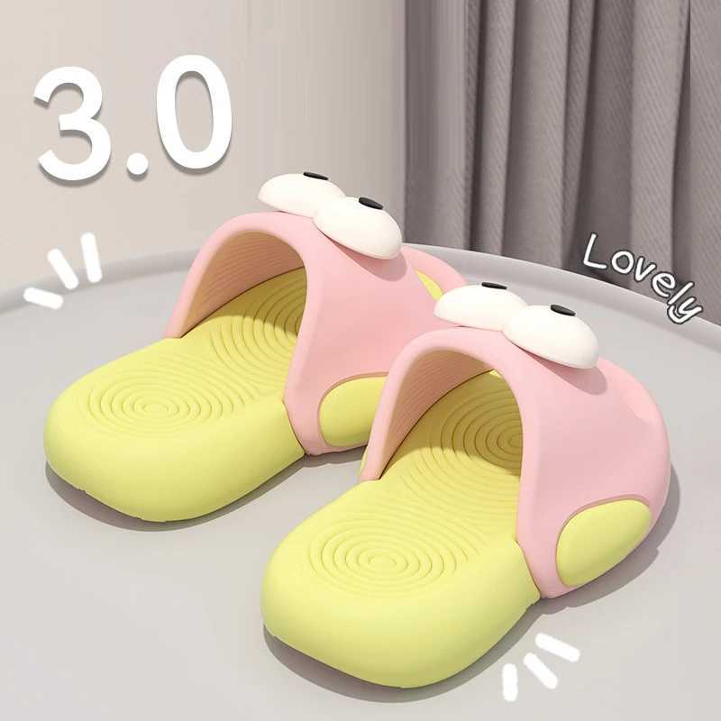 Smile Childrens Slippers New Big Eyes Pattern Eva Soft Thick Sole Slippers Boys And Girls Can Wear Comfortable Walking Slippers z250708U9QX