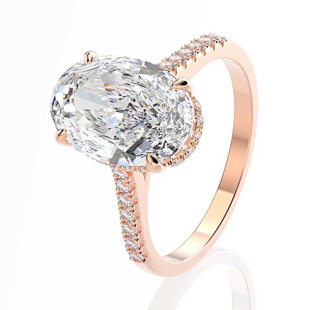 925 Sterling Silver Wedding Rings Finger Luxury Oval Cut 3ct Diamond Rings For Women Engagement Gemstone Jewelry Anel XJ250707