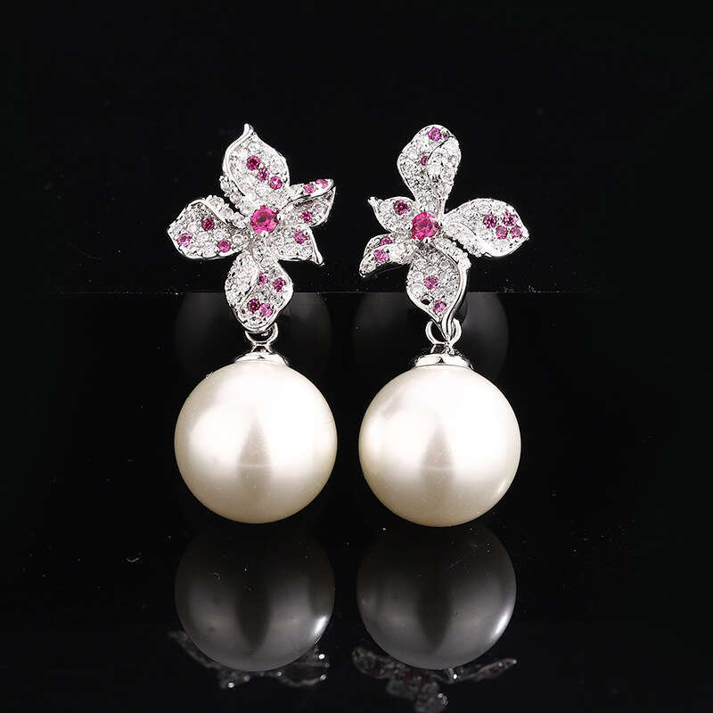 Pearl Necklace Niche Light Sense High-End Temperament New Summer Versatile Set Pendant Earrings For Women 35D