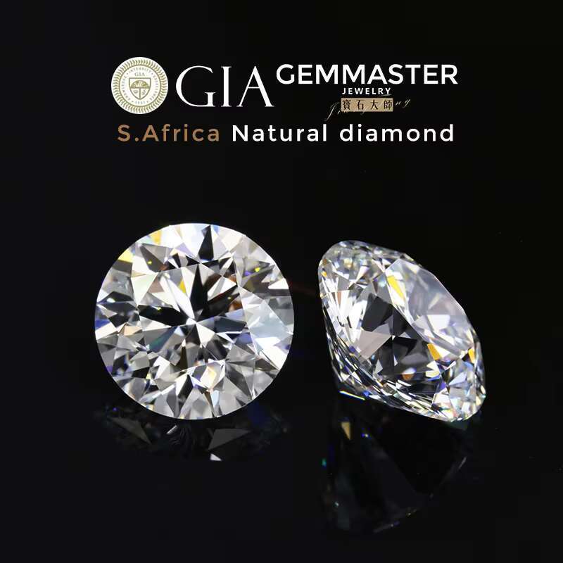 Natural Diamond GIA Certificate D E H Color VVS 0.5 Carat 1 Carat 2 Carat Loose Diamonds Round Brilliant South Africa Diamond