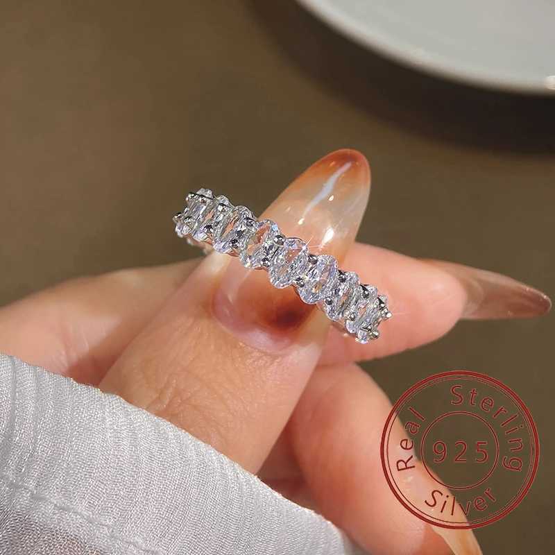 925 Sterling Silver Original Zircon Oval Fashion Ring for Women Engagement Wedding Gift Luxury High Quality Fine Jewelry XJ250707