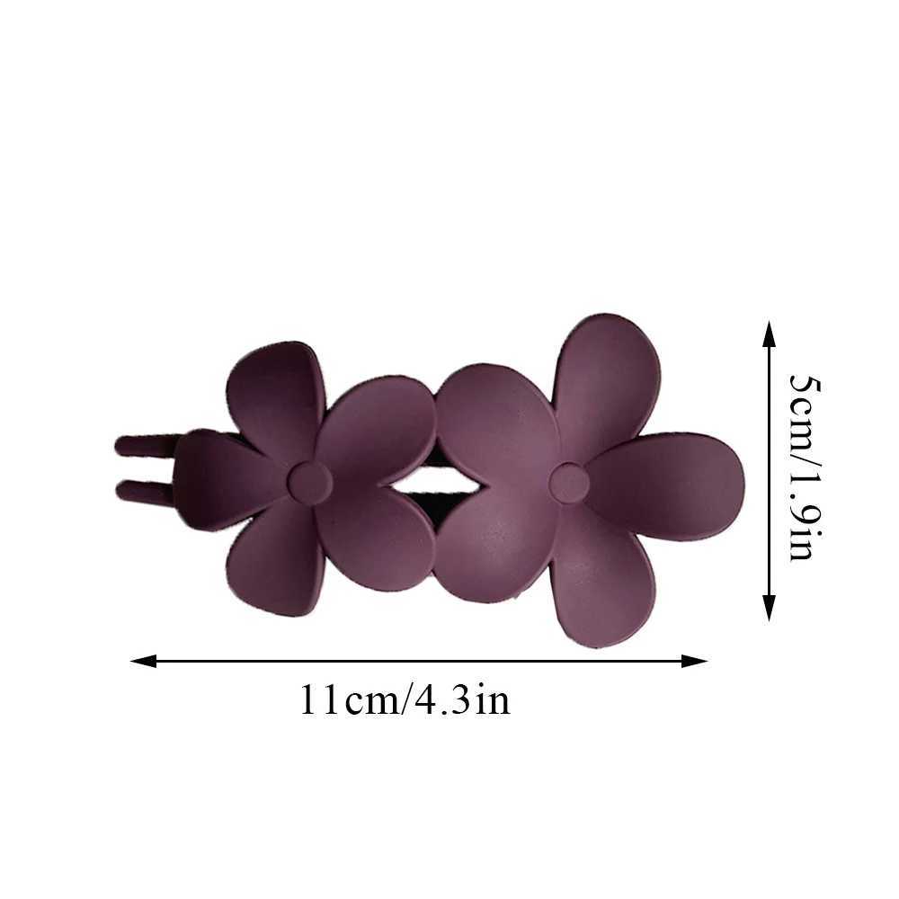 Frosted Flower Hair Clip Claws Matte Hair Claw Clips For Women Girls Thin Thick Curly Hair Girls Kids Hair Accessories Barrettes Y250707