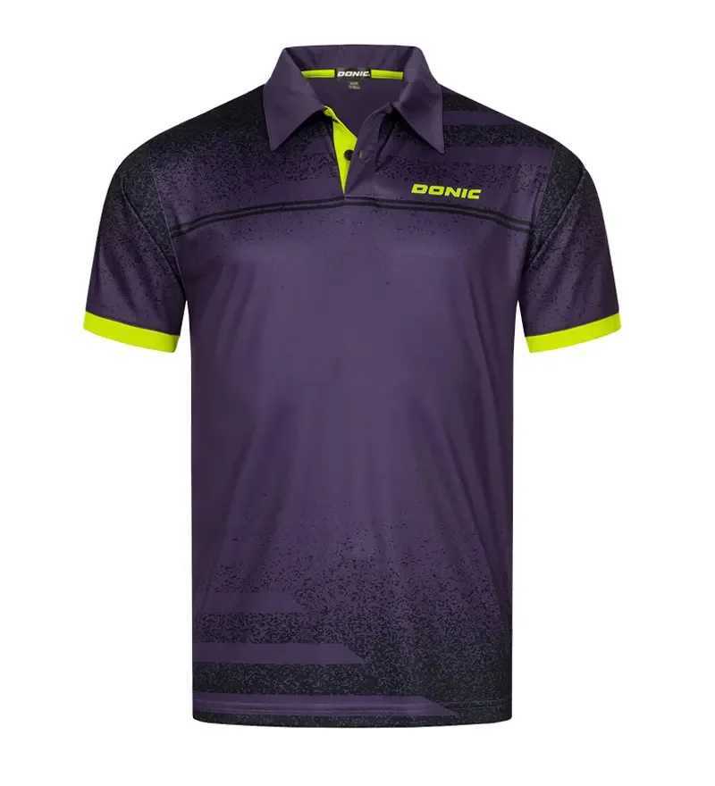 DONIC Table Tennis Shirt Mens and Womens Short Sleeved Polo Shirt Summer Table Tennis Pullover Casual Quick Drying Sport Shirt Y250707 Y250707