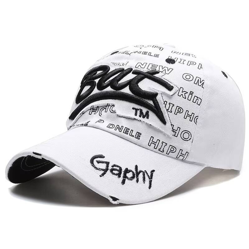 MenS Hip Hop Baseball Cap Korean Version Ins Tide Brand Summer Letter Embroidered Cap, Sun Protection Hat ddmythur