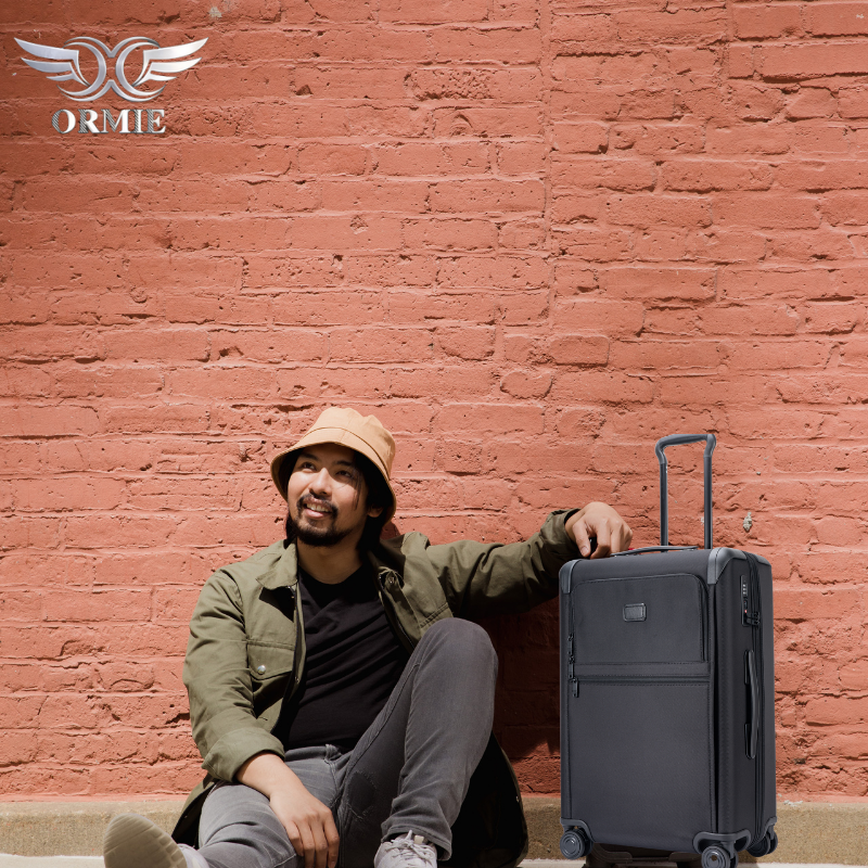 Black Waterproof Travel Duffel Bag with Zipper Closure for Easy Packing - Compact Size 20 Inches