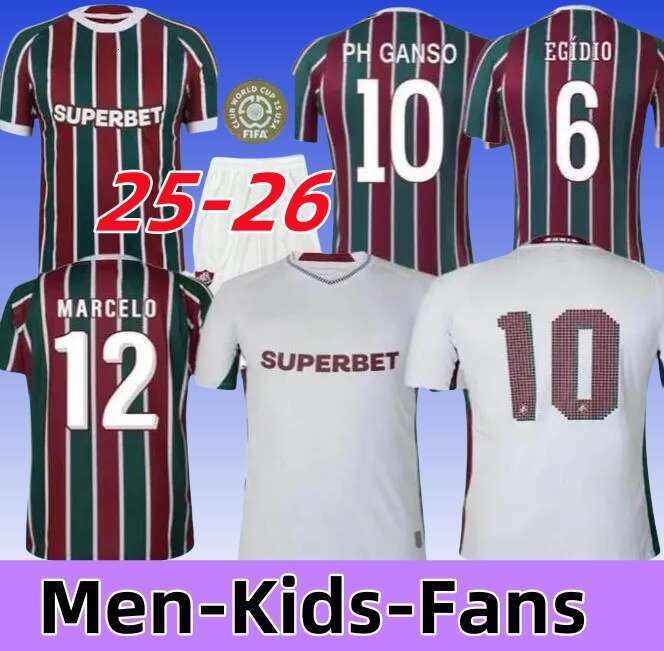 25 26 Fluminense Soccer Jerseys MARCELO NINO FC FELIPE MELO G.CANO ARIAS FRANCA KENNEDY 2025 Home Away Football Shirt men kids kits S- 2XL