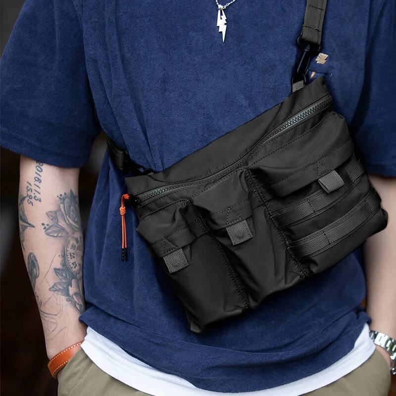 New Men Nylon Crossbody Multifunctional Solid Casual Zipper Bags Fashion Single Shoulder Travel Unisex Messenger Bag high-quality