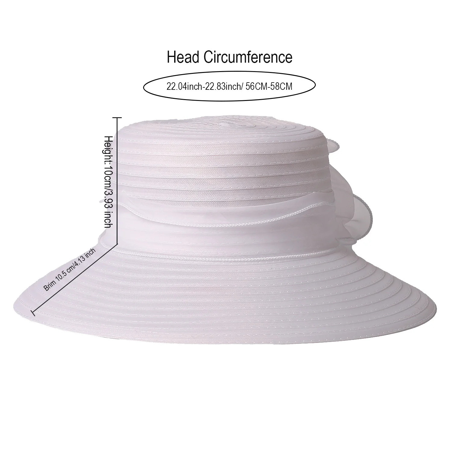 FS Summer Wide Brim Church Hats Red White Flower Fascinators Hat For Women Elegant Outdoor Sunshade Wedding Cap Sombrero 250707