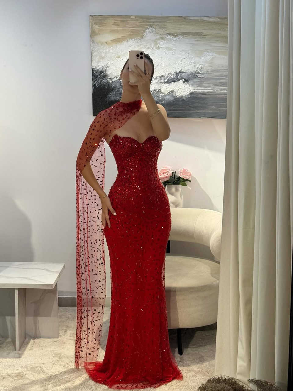 Sparkly Women Evening Dresses Sweetheart Neck Sleeveless Wrap Gown Rhinestone Sweep Train Dress For Party Custom Made
