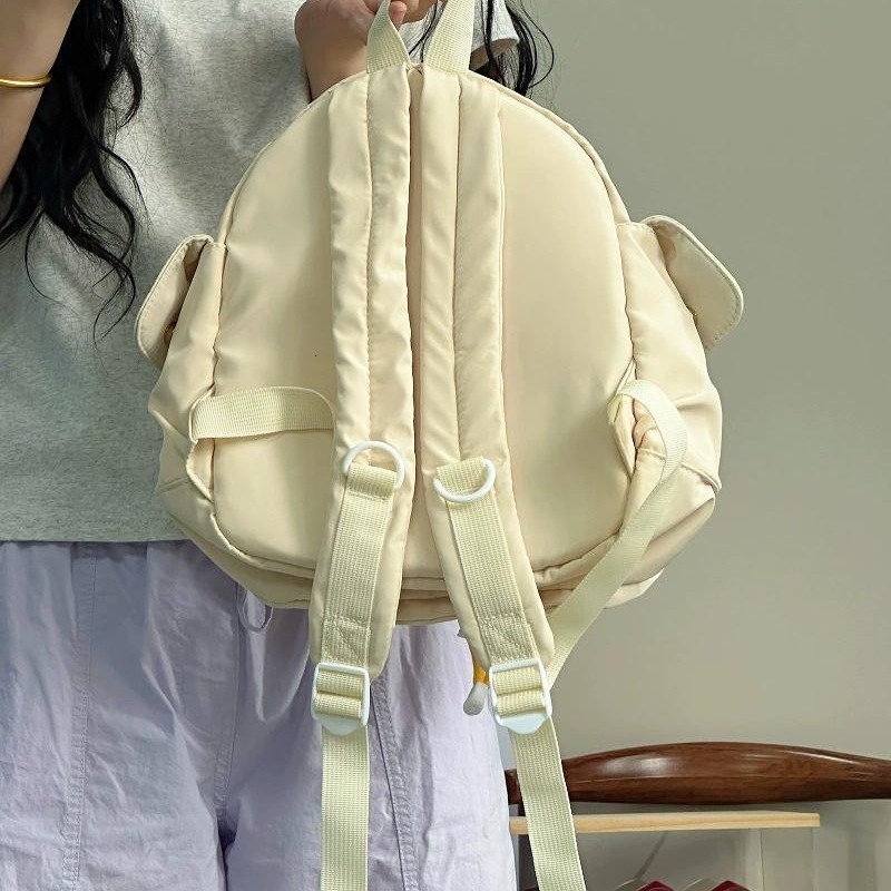designer 2025 New Goose Egg Yellow Childlike Small Backpack High Appearance Campus Style Lightweight Water-Resistant Backpack