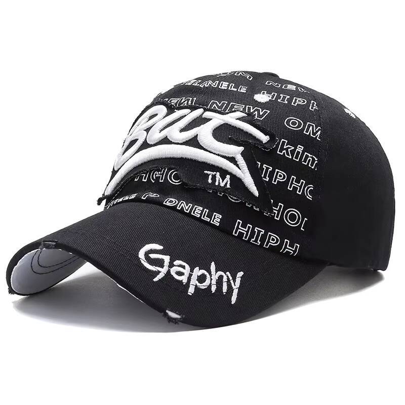 MenS Hip Hop Baseball Cap Korean Version Ins Tide Brand Summer Letter Embroidered Cap, Sun Protection Hat ddmythur