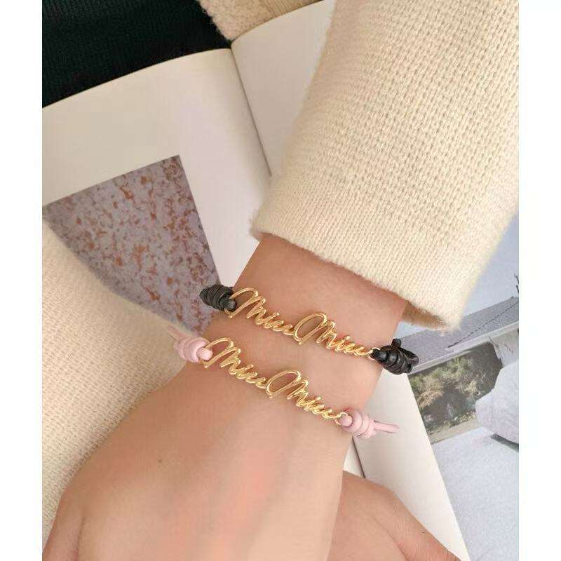 MIU Stainless Steel Letter Epoxy New Fashion Pig Nose Hair Tie Bracelet