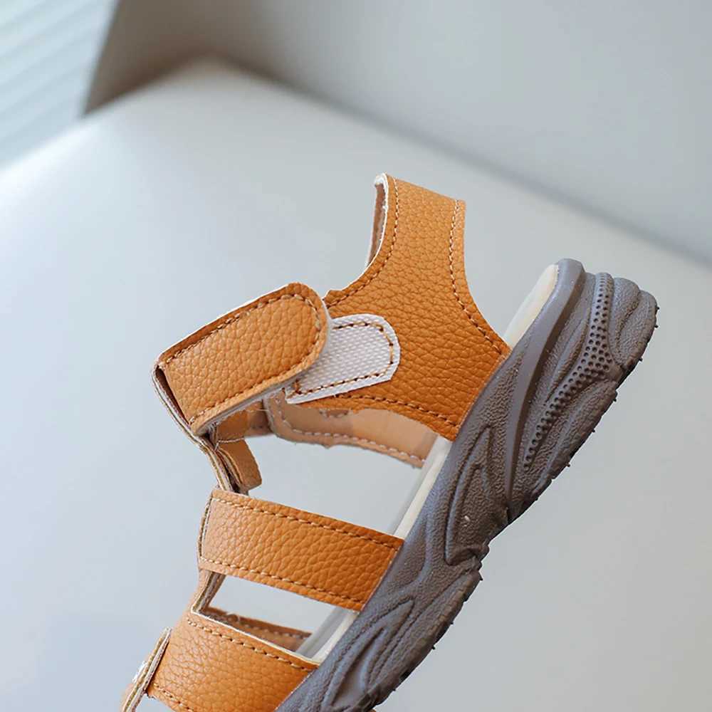 Summer Sport Sandals For Children PU Leather Vintage Boys Sandals Soft-soled Anti-slippery Kids Sandals Fashion Summer Shoes z2507087OK3