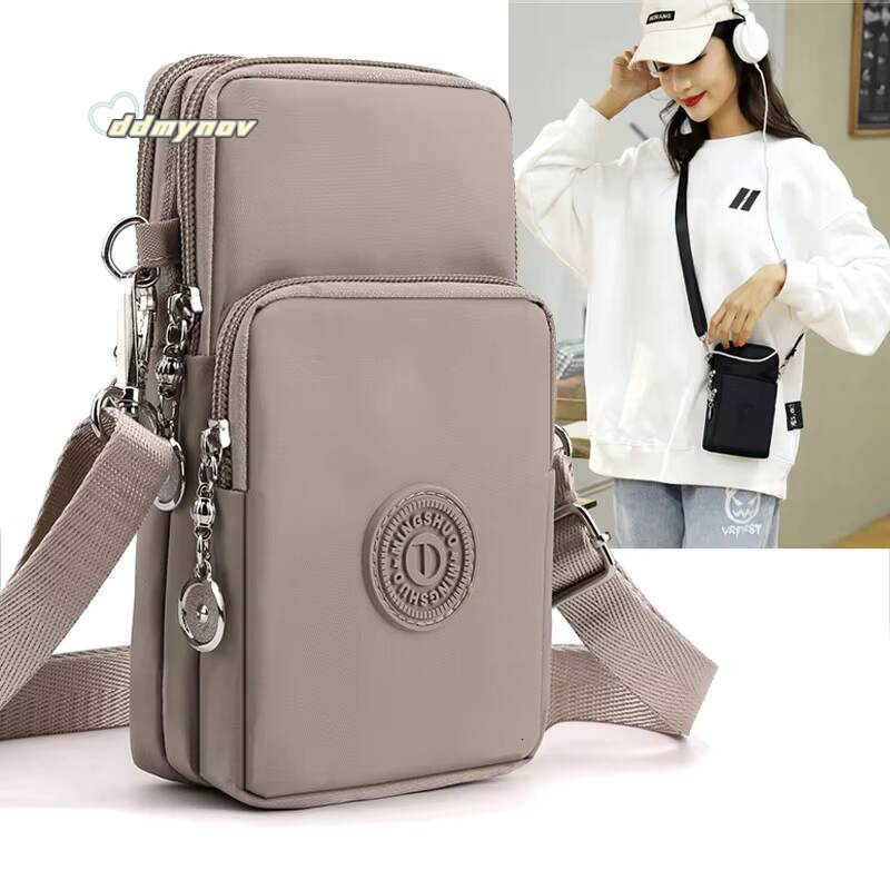 New Mobile Nylon Cell Phone Coin Strap Shoulder Bag Small Crossbody Bags for Women Wallet Travel Purse ddmynov