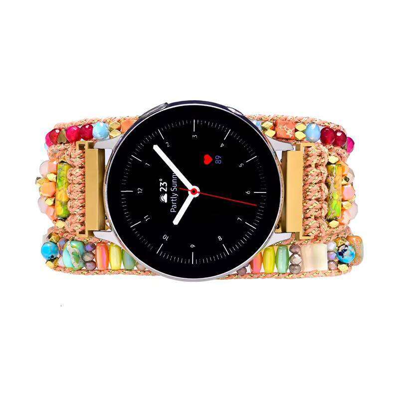 Creative Natural Stone Samsung Bohemian Vegan Orange 3-Layer Smart Watch Band