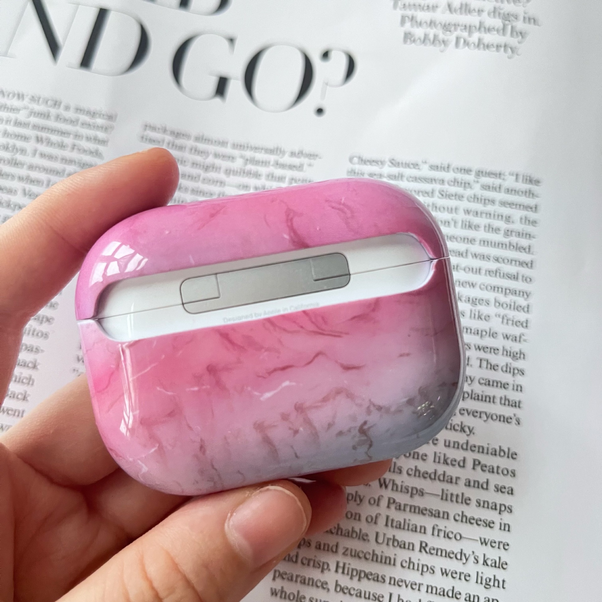 Marble water sticker compatible trend with Apple trend s new generation headphone case protective cover designer bag handbag