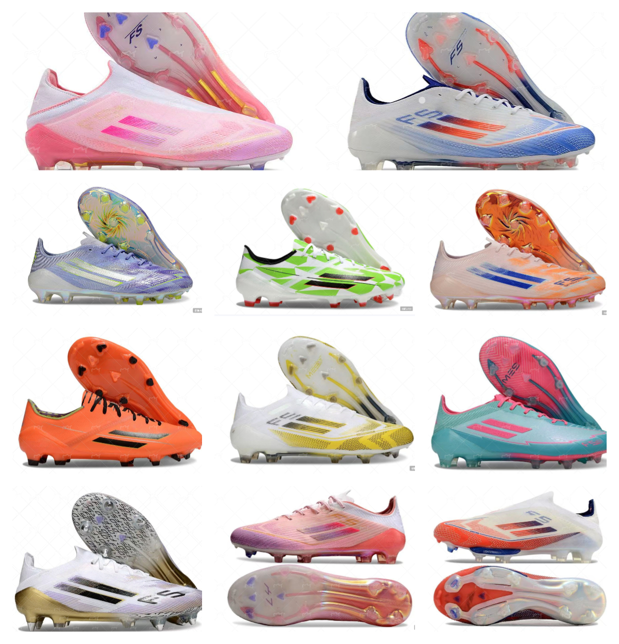 2025 Designer grass Football Boot Mens Gift Bag Boots Metal Spikes Football Cleats Men LACELESS and lace-up Elite Men FG BOOTS Soft Leather Pink Soccer Shoes