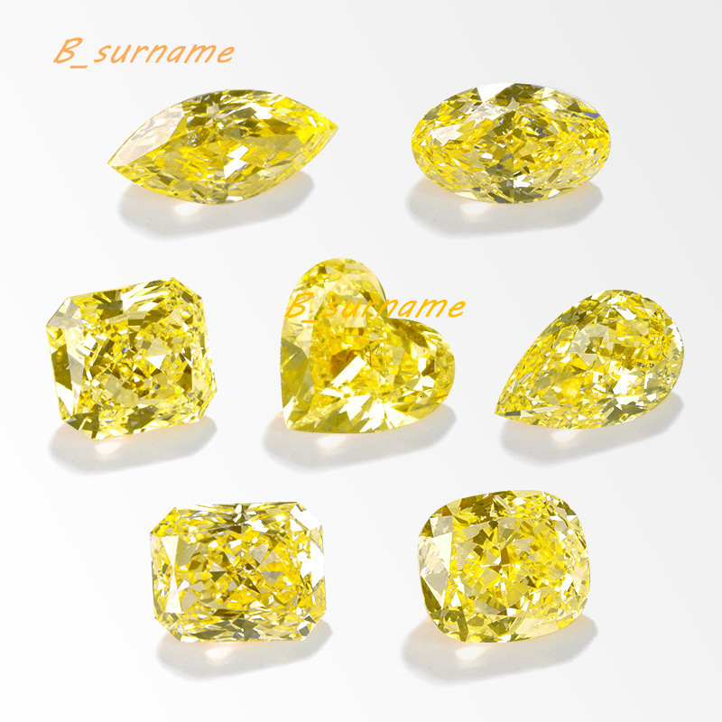 IGI Certified VS SI Synthetic Lab Grown Loose Diamonds Fancy Yellow Cushion Cut CVD Lab Created Yellow Diamond