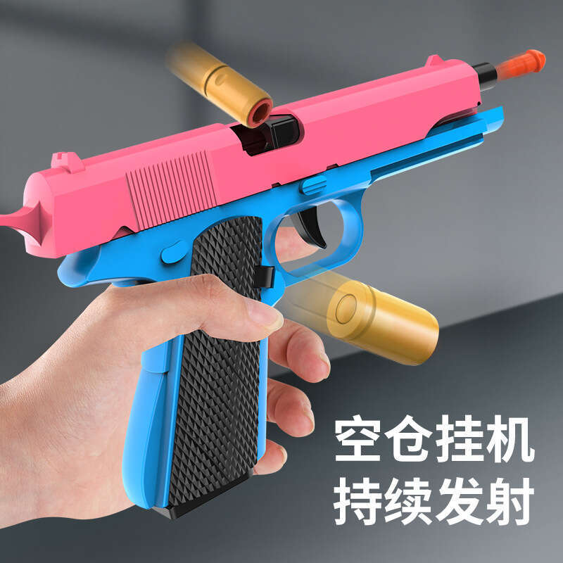 Fully Shell Ejection 1911 Colt Empty Chamber Locking Can Fire Automatic Re-ing Pistol Soft Bullet Gun Batch Method