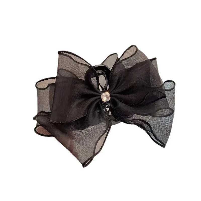 VANIKA Fashion Tulle Big Bow Hair Claw Clips for Women Elegant Bowknot Hairpin Ponytail Clip Sweet Headdress Hair Accessories Z250707
