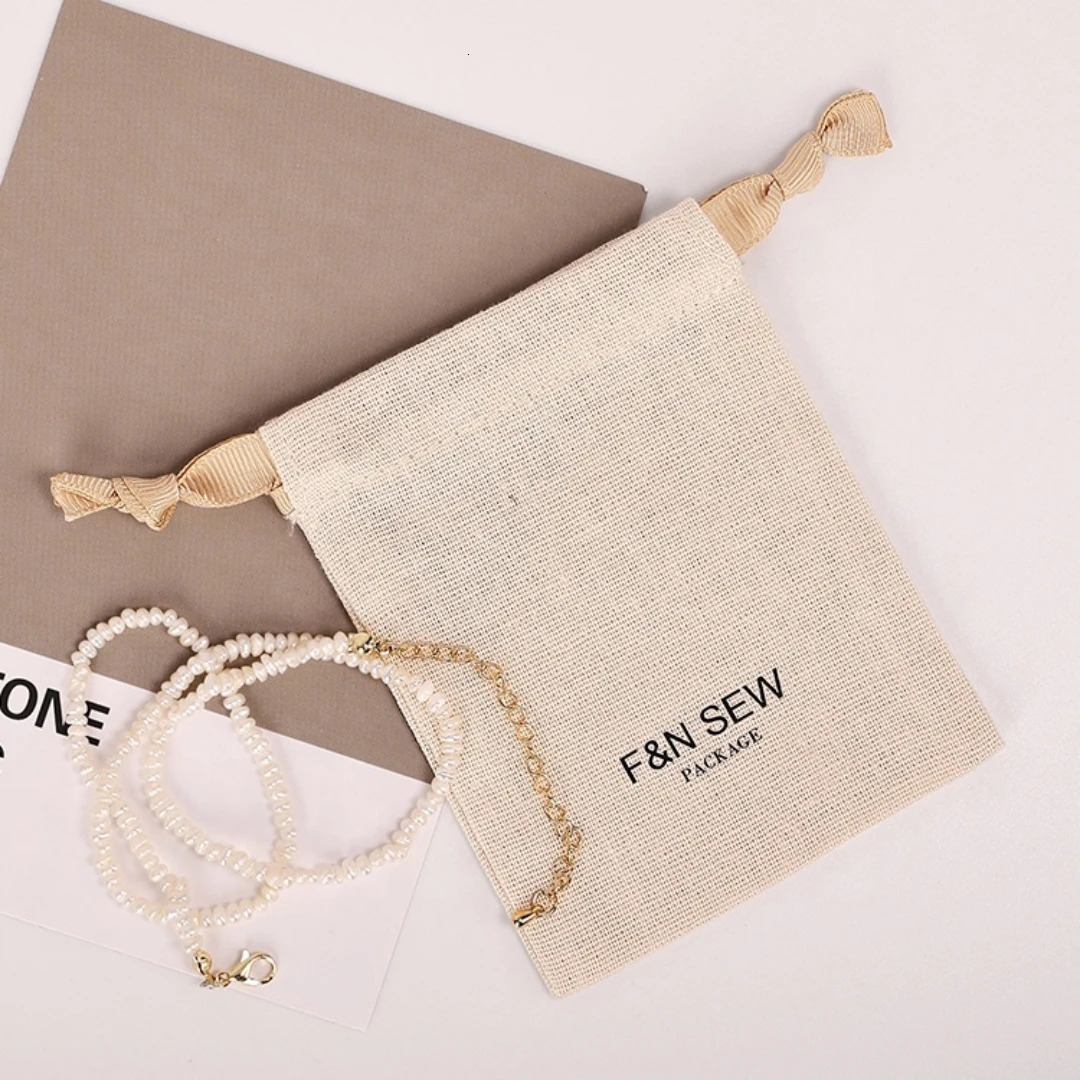 Linen Bag Cotton Drawstring Bag Jewelry Storage Pouch Bags gift bag factory sale soma package 250702