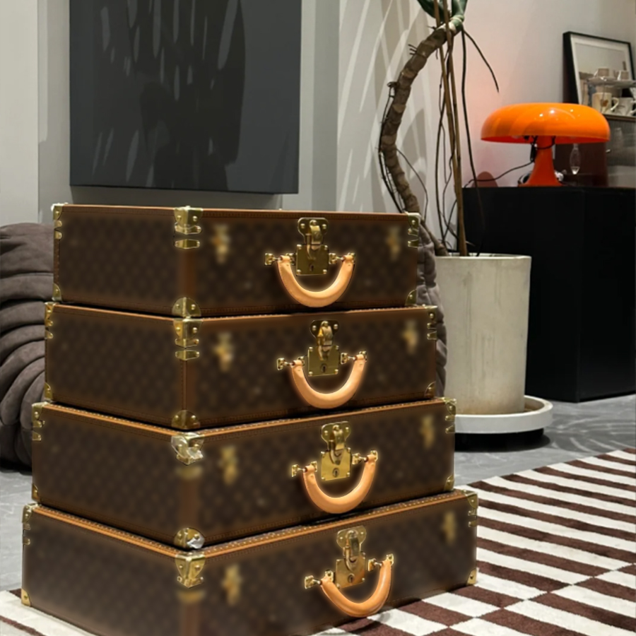 Tower Box Designer Tower Box Stacking Container Jewelry Box Fashion Stacking Container Watch Box Valuable Items Stored Canvas Stained Genuine Leather