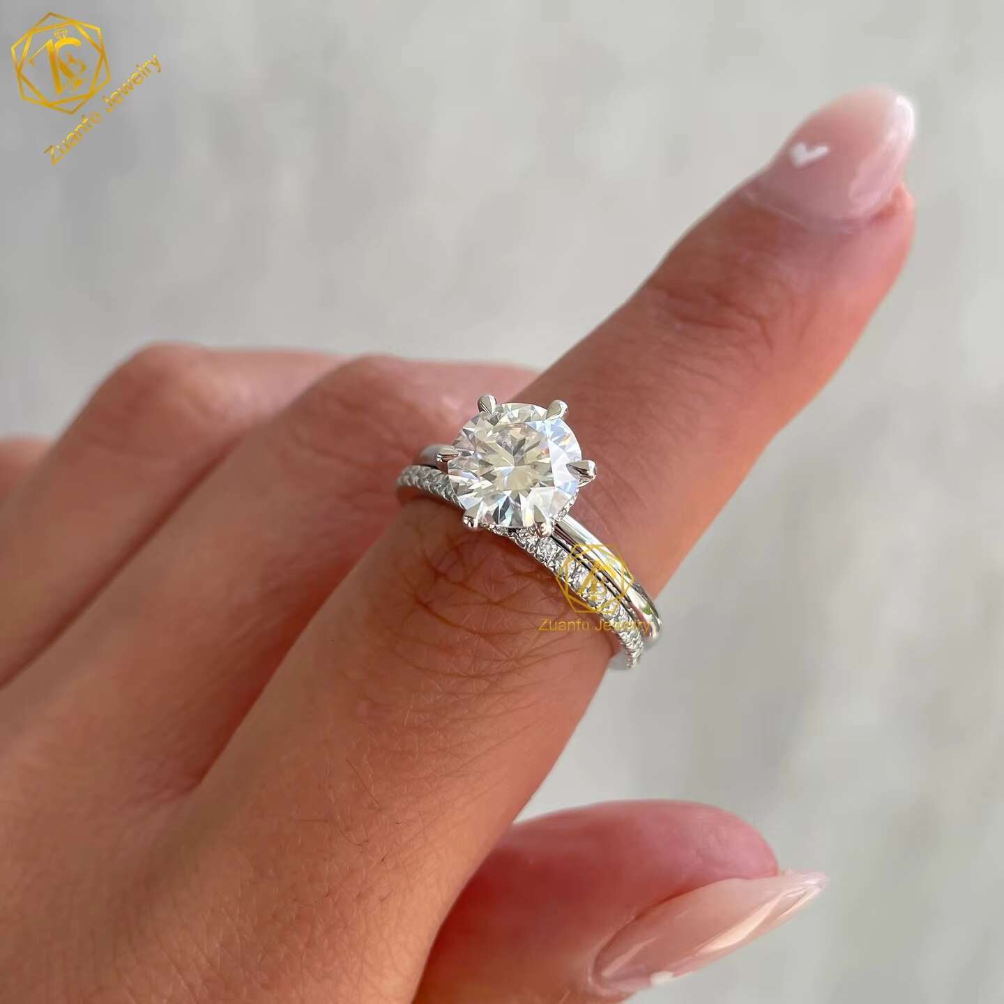 Customize GIA IGI Certified 1 CT HPHT Lab Diamond Ring Jewelry AU750 18K Lab Grown Diamond Engagement Ring Women