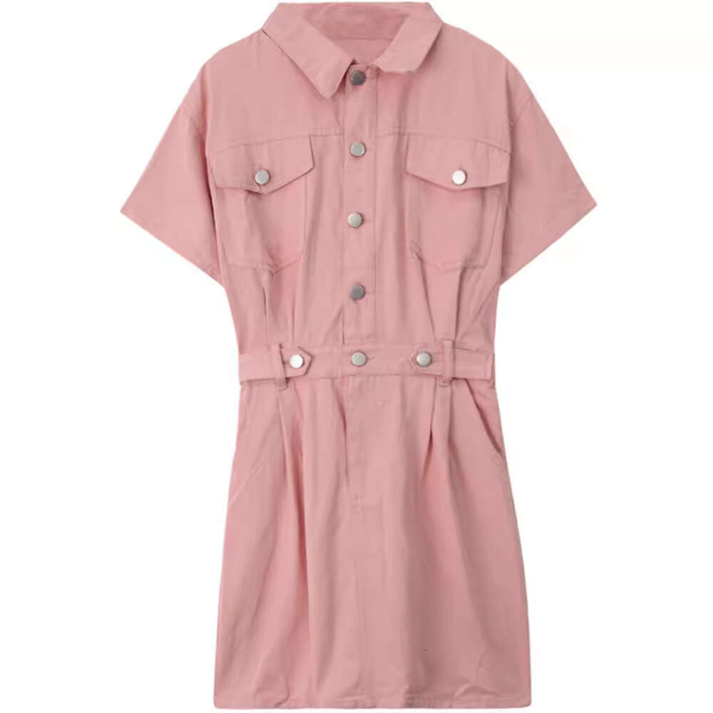 Elegant High-End For Women Summer New Niche Design Hong Kong Style Waist-Cinching A-Line Short Dress B5