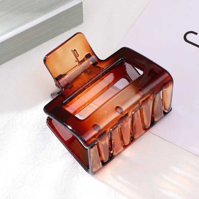 5CM Women Elegant Square Hair Claws Solid Color Acrylic Hairpins Korean Cute Barrette Hair Clips Hair Accessories for Girls Y250707