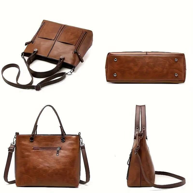 Womens Fashion Classical Style Crossbody Handbag Retro PU Leather Shoulder and Purse Casual Bag Daily ddmynov