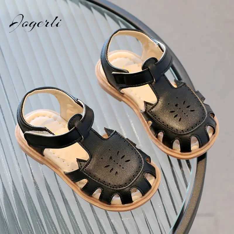 Kids Summer Sandals For Baby Girls Cut-Out Beach Shoes Children Girls Elegant T-Strap Flats Footwear Size 21-30 R250707