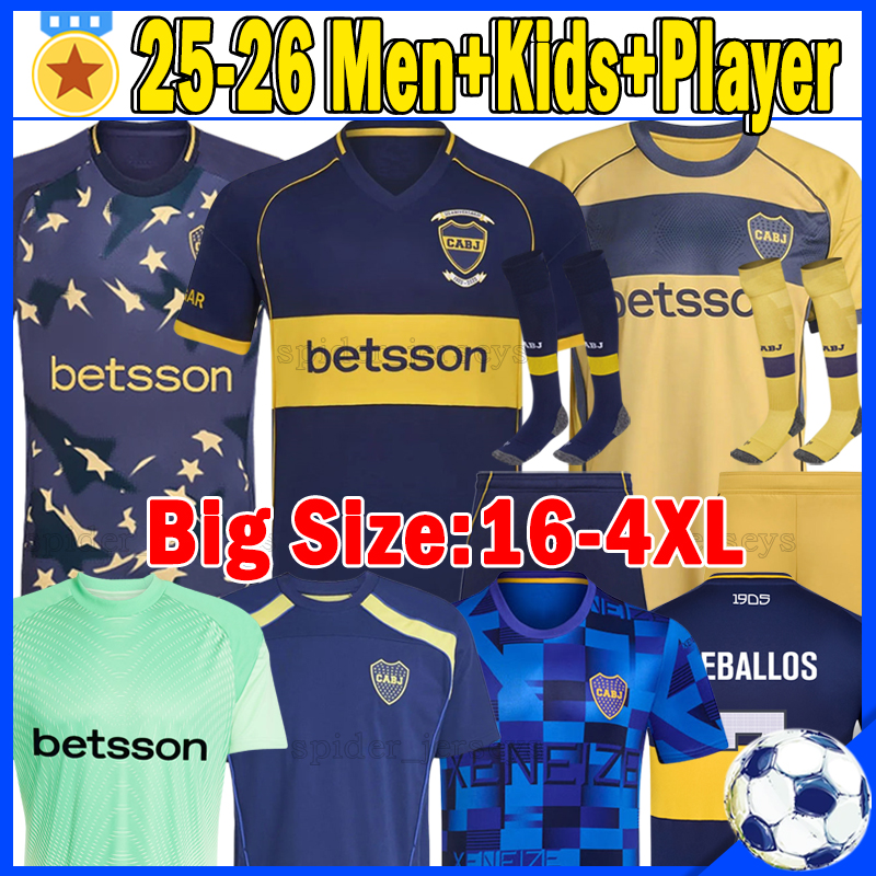 XXXL 4XL 2025 2026 BoCa JuNiOrs soccer Jerseys CUp CAVANI GIMENEZ M.MERENTIEL ZEBALLOS ZEBALLOS BATTAGLIA Goalkeeper MARCHESIN Men kids kits 25 26 football shirts